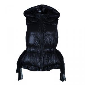 Red Valentino Black Sleeveless Puffer Jacket M