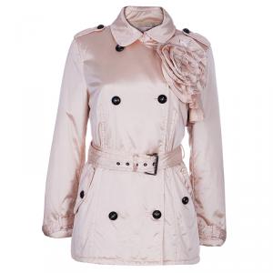 RED Valentino Blush Pink Rosette Nylon Jacket M