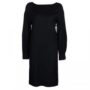 RED Valentino Black Deep Back Bow Detail Dress M 