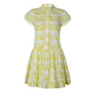 Pre Owned RED Valentino Yellow Butterfly Print Dress M