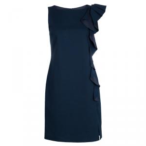 Pre Owned RED Valentino Navy Ruffle Dress M