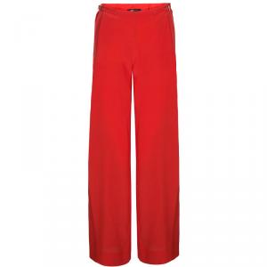 Pre Owned Roberto Cavalli Red Wide-leg Trousers S