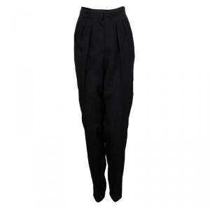 Pre Owned Roksanda Ilincic Dark Grey Wool High Waist Pleated Trousers S
