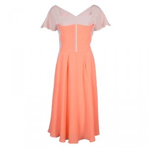 Roksanda Ilincic Neon Orange Short Sleeve Dress M