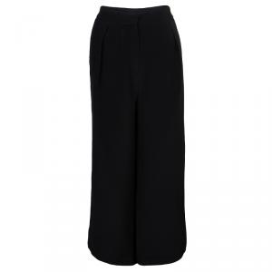 Pre Owned Roksanda Ilincic Black Wide Leg Silk Pants M
