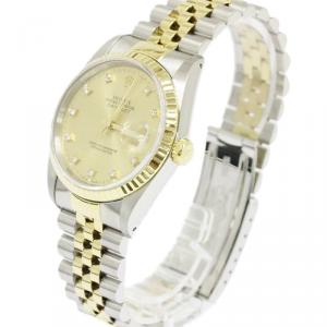Pre Owned Rolex Gold 18K Yellow Gold and Stainless Steel Datejust Unisex Wristwatch 36MM