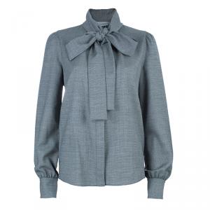Saint Laurent Paris Monochrome Neck-tie Top S