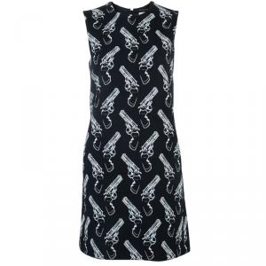 Saint Laurent Paris Gun Print Sleeveless Shift Dress S