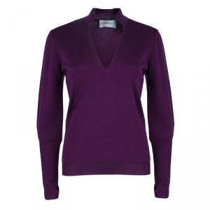 Saint Laurent Paris Purple Knit Sweater M