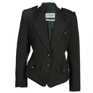 Saint Laurent Paris Olive Green Wool Jacket L