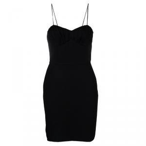 Saint Laurent Paris Black Noodle Strap Corset Dress S
