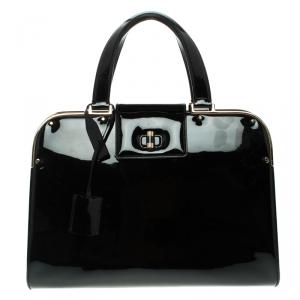 مملوكة مسبقًا Saint Laurent Paris Black Patent Leather Large Uptown Satchel