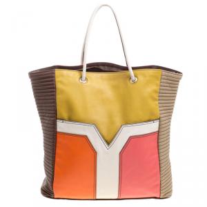 مملوكة مسبقًا حقيبة يد سان لوران باريس شوبر جلد متعددة الألوان