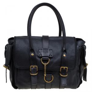 مملوكة مسبقًا Saint Laurent Paris Black Leather Satchel