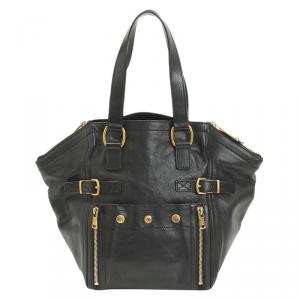 مملوكة مسبقًا Saint Laurent Paris Black Leather Small Downtown Tote