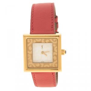 Saint Laurent Paris White Gold Tone Women's Wristwatch 25 mm