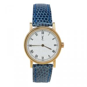 Saint Laurent Paris Gold-Plated Stainless Steel Classic Women's Wristwatch 28MM