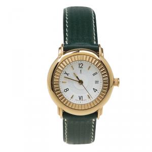 Saint Laurent Paris White Gold-Plated Stainless Steel Classic Women's Wristwatch 29MM