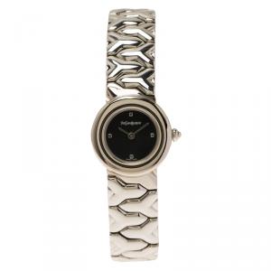 Saint Laurent Paris Black Stainless Steel Classic Women's Wristwatch 24MM