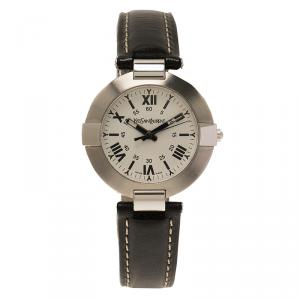 Saint Laurent Paris White Stainless Steel Classic Unisex Wristwatch 30MM