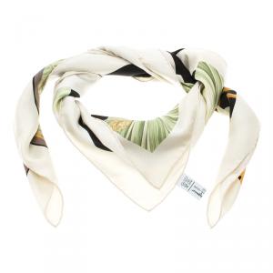 Salvatore Ferragamo Floral Printed Silk Square Scarf