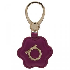 Salvatore Ferragamo Pink Leather Flower Bag Charm