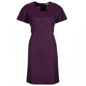Pre Owned See by Chloe Purple Jacquard Dress L