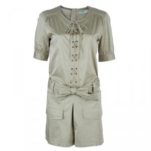 Pre Owned See By Chloe Beige Tie-up Romper M