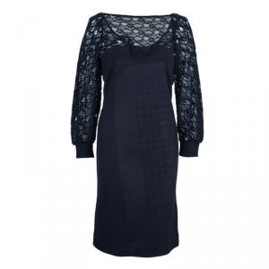 Pre Owned See by Chloe Black Lace Cotton Dress M