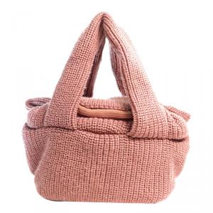 See By Chloe Pink Knit Joyrider Bowling Bag