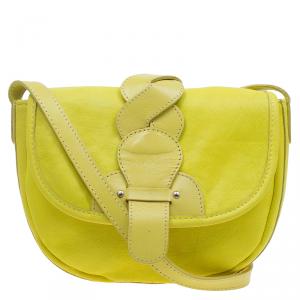 See By Chloe Yellow Lemon Leather Flap Crossbody Bag
