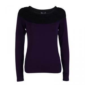 Sonia Rykiel Purple and Black Sweater M