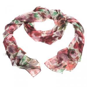 St. John Brigitte Floral Print Georgette Scarf