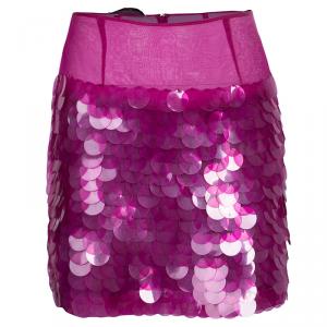 Stella McCartney Pink Sequin Embellished Mini Skirt M