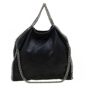Stella McCartney Black Faux Leather Small Falabella Tote