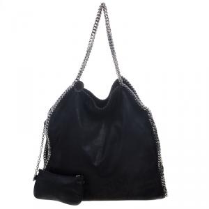 Stella McCartney Black Faux Leather Falabella Tote