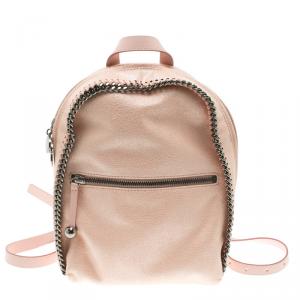 Stella McCartney Pink Faux Leather Falabella Backpack