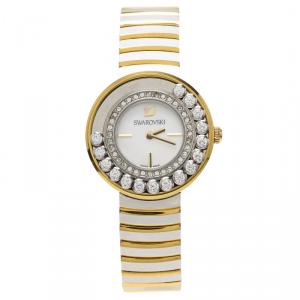 Swarovski White Stainless Steel Lovely Crystal Women's Wristwatch 35MM