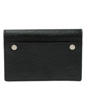S.T. Dupont Black Leather Diamond Card Holder