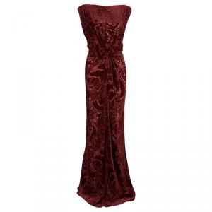 Tadashi Shoji Red Devore Gown XL