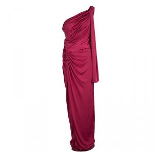 Tadashi Shoji Red One Shoulder Draped Gown XL