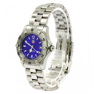 Pre Owned Tag Heuer Blue Stainless Steel 2000 Women's Wristwatch 29MM