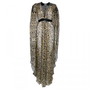 Temperley London Animal Print Chiffon Kaftan L
