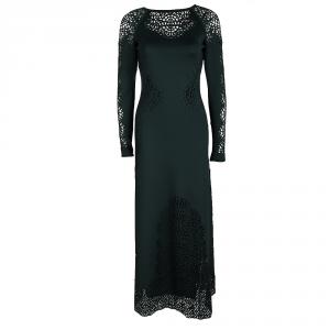 Temperley London Olive Green Laser Cut Detail Sami Dress S