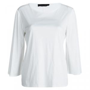 The Row White Cotton Bell Sleeve T-Shirt S