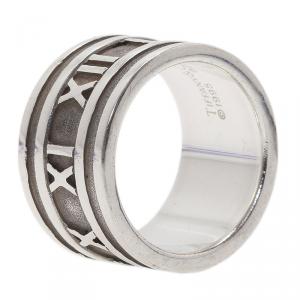 Tiffany & Co. Atlas Silver Band Ring Size 50