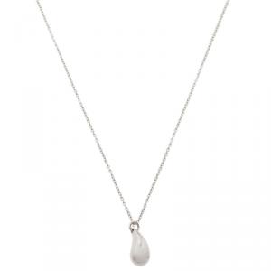 Pre Owned Tiffany & Co. Elsa Peretti Teardrop Silver Pendant Necklace