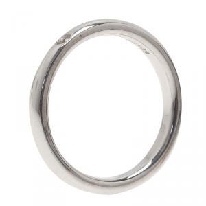 Tiffany & Co. Elsa Peretti Diamond Silver Band Ring Size 50.5