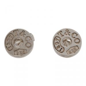 Pre Owned Tiffany & Co. 1837 Circle Silver Stud Earrings