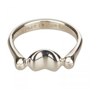 Pre Owned Tiffany & Co. Elsa Peretti Bean Silver Ring Size 51
